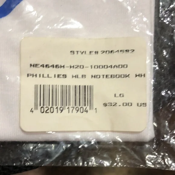 Philadelphia Phillies MLB Notebook Tee Shirt Men’s Large White - Picture 5 of 8